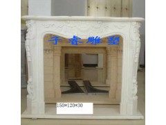 歐式風(fēng)格室內(nèi)裝飾石雕真火壁爐架，