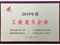 中控技術(shù)榮膺濱江區(qū)“2019年度工業(yè)龍頭企業(yè)”