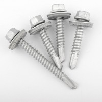 達(dá)克銹 涂層六角束尾 華司縫合釘 銹鈦克 束尾鉆尾 M6.4