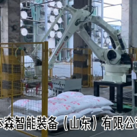 全自動(dòng)碼垛機(jī)器人可碼垛不同物料百度360搜索山東本森官網(wǎng)