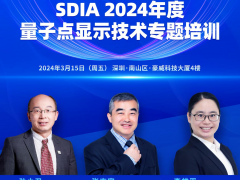 SDIA2024年首場活動即將開啟，3月15日量子點顯示技術(shù)培訓(xùn)等你來！